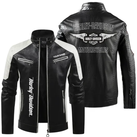 Harley-Davidson Exclusive Logo Leather Jacket QTMO230625A11HD