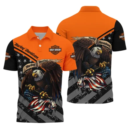 Harley-Davidson Motorcycle Exclusive Logo Polo Shirt QTHD010725A2-PL