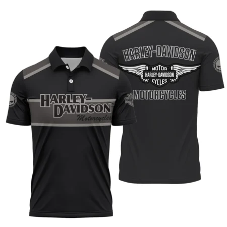 Harley-Davidson Motorcycle Exclusive Logo Polo Shirt QTHD010725A3-PL