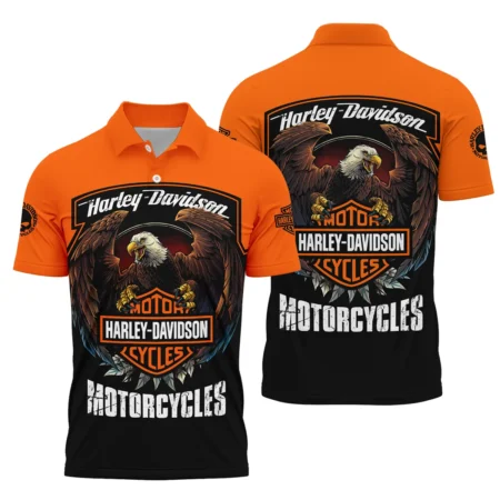 Harley-Davidson Motorcycle Exclusive Logo Polo Shirt QTHD010725A4-PL