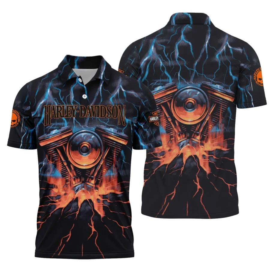 Harley-Davidson Motorcycle Exclusive Logo Polo Shirt QTHD020725A1-PL - Image 3