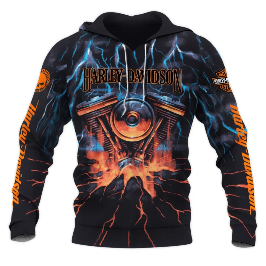 Harley-Davidson Motorcycle Exclusive Logo Hoodie QTHD020725A1-HD