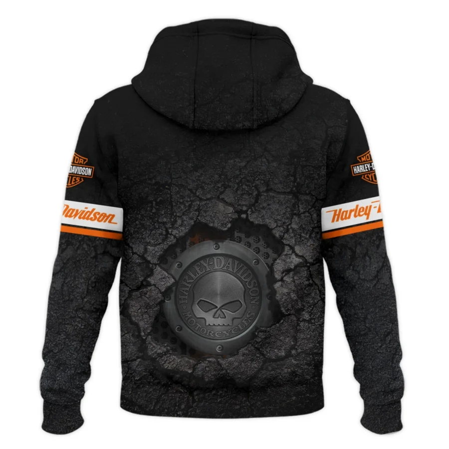 Harley-Davidson Motorcycle Exclusive Logo Zipper Hoodie QTHD010725A1-ZHD - Image 3