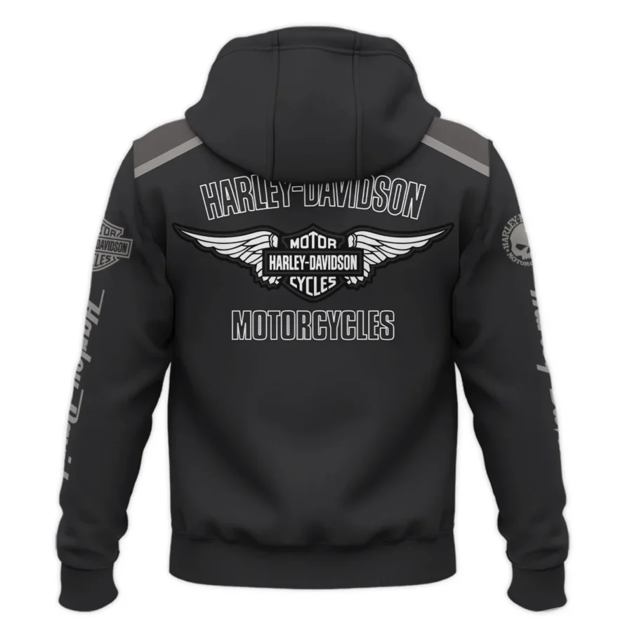 Harley-Davidson Motorcycle Exclusive Logo Zipper Hoodie QTHD010725A3-ZHD - Image 3