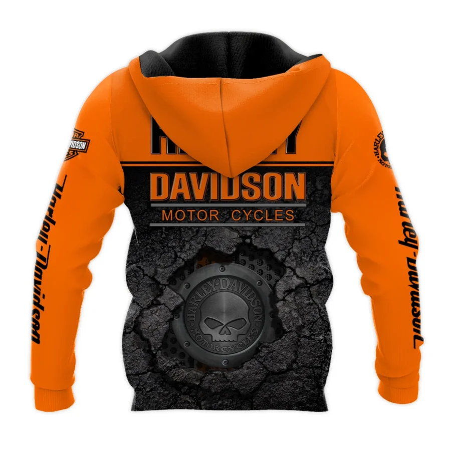 Harley-Davidson Motorcycle Exclusive Logo Zipper Hoodie QTHD020725A2-ZHD - Image 2