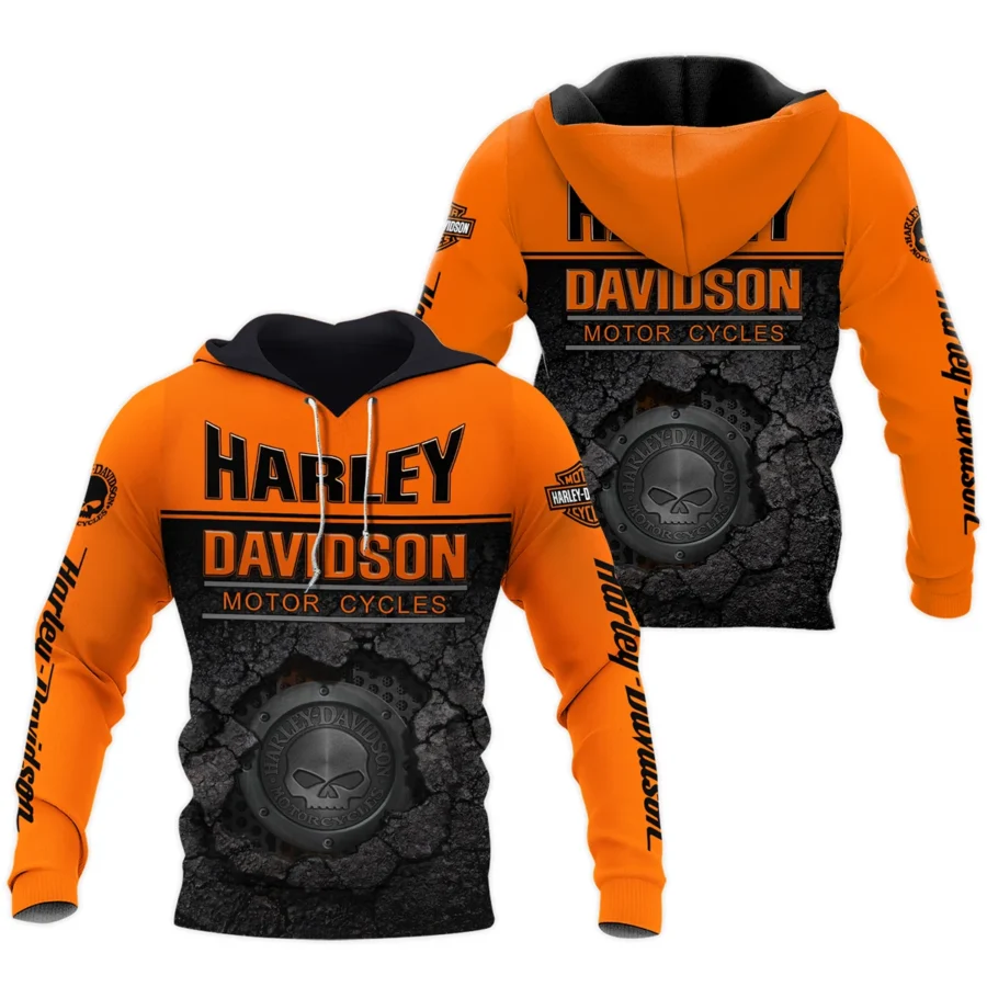 Harley-Davidson Motorcycle Exclusive Logo Hoodie QTHD020725A2-HD - Image 3
