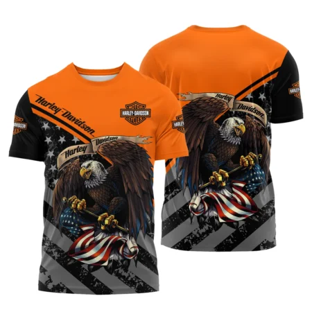 Harley-Davidson Motorcycle Exclusive Logo T-shirt QTHD010725A2-TS