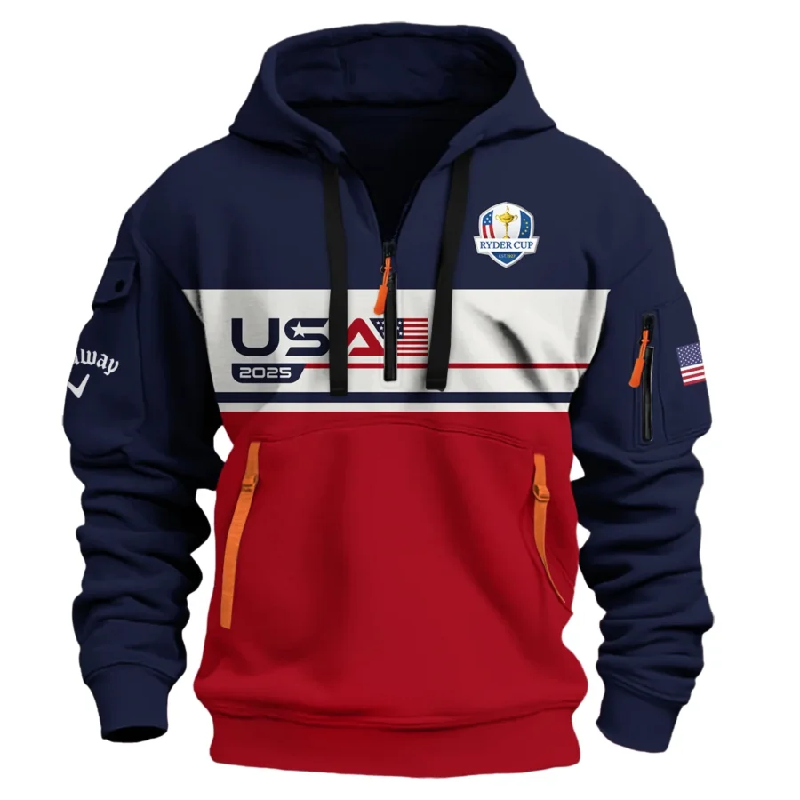 Callaway Ryder Cup Exclusive Logo Hoodie Half Zipper QTRD090725A3CLW-HDF - Image 2