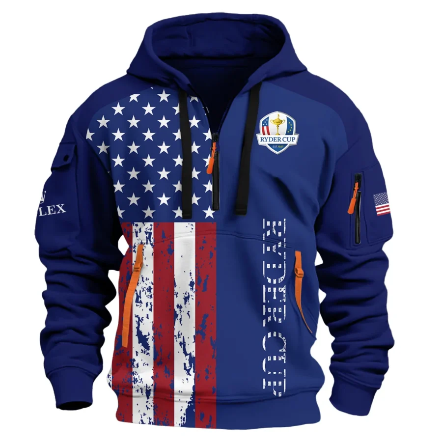 Ryder Cup Exclusive Logo Hoodie Half Zipper QTRD090725A4ROX-HDF - Image 2