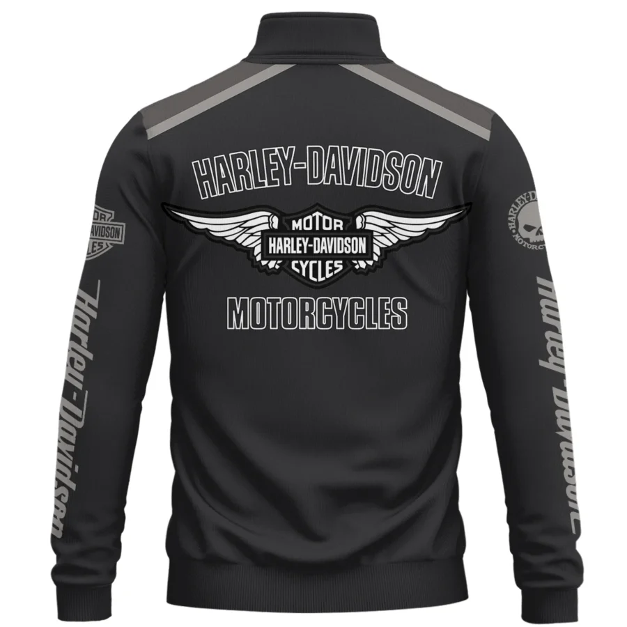 Harley-Davidson Motorcycle Exclusive Logo Quarter-Zip Sweatshirt QTHD010725A3-QTZ - Image 3