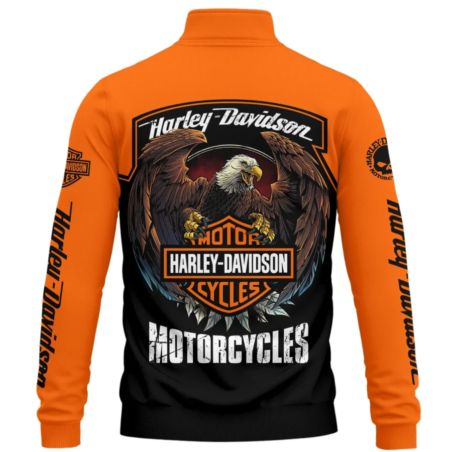 Harley-Davidson Motorcycle Exclusive Logo Quarter-Zip Sweatshirt QTHD010725A4-QTZ - Image 3