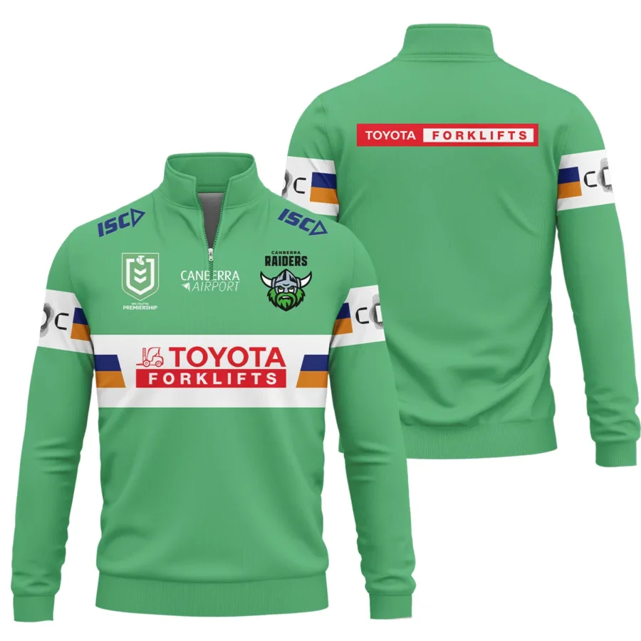 Canberra Raiders NRL Exclusive Logo Quarter Zip Sweatshirt QTVA240725NRL01CBR-QTZ