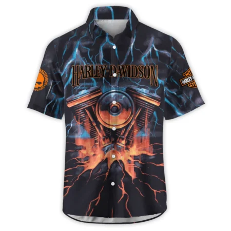 Harley-Davidson Motorcycle Exclusive Logo Hawaiian Shirt QTHD020725A1-HW