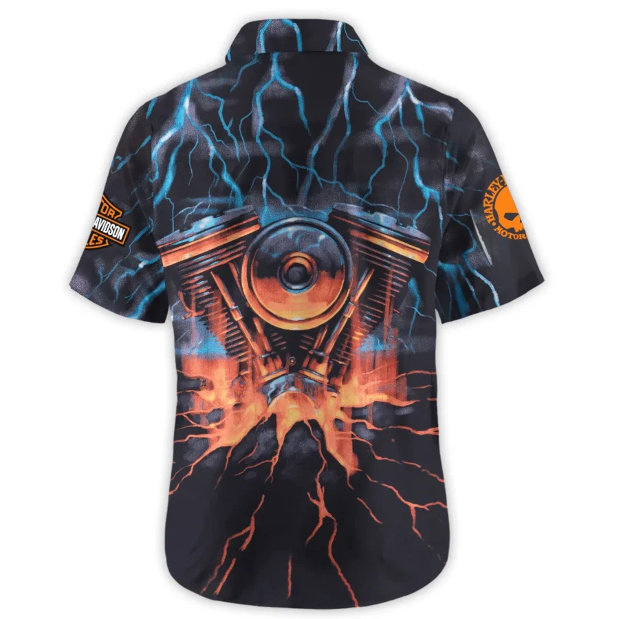 Harley-Davidson Motorcycle Exclusive Logo Hawaiian Shirt QTHD020725A1-HW - Image 2