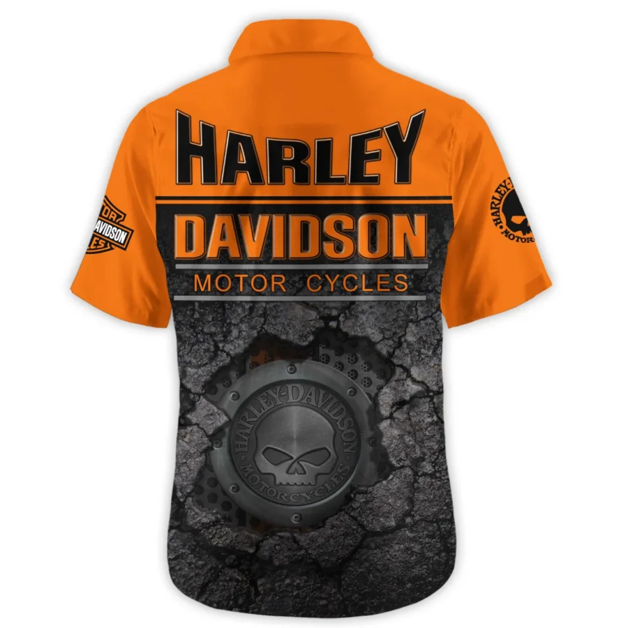 Harley-Davidson Motorcycle Exclusive Logo Hawaiian Shirt QTHD020725A2-HW - Image 2