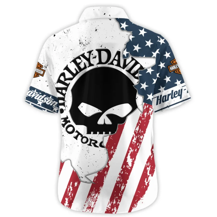 Harley-Davidson Motorcycle Exclusive Logo Hawaiian Shirt QTHD020725A3-HW - Image 2