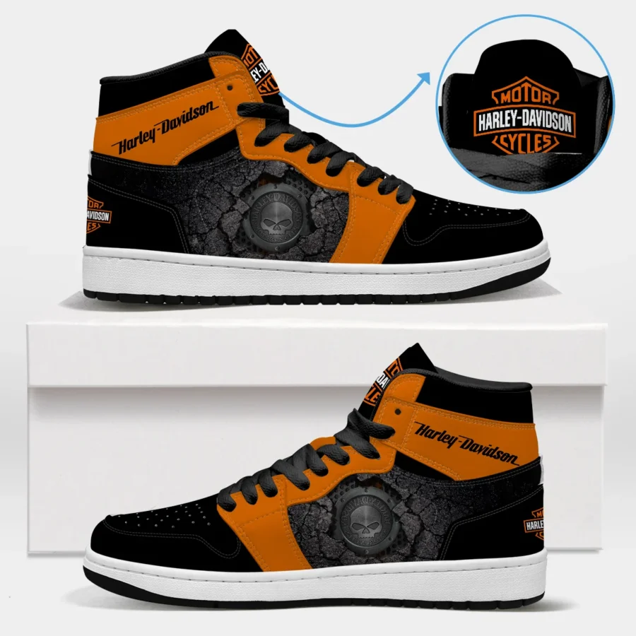 Harley-Davidson Motorcycle Exclusive Logo Air Jordan 1 High QTHD070725A1