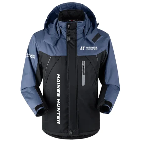 Haines Hunter Exclusive Logo Outdoor Charging Suit Plush Waterproof Windproof Jacket Detachable Hood QTFS040725A1HHT