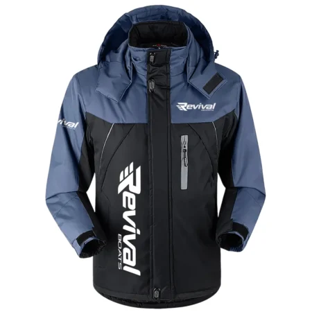 Revival Boats Exclusive Logo Outdoor Charging Suit Plush Waterproof Windproof Jacket Detachable Hood QTFS040725A1RVB