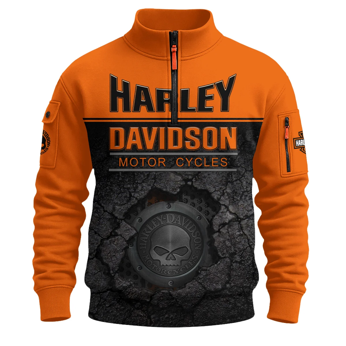 Harley Davidson Motorcycle Limited Edition Sweatshirt Zipper QTHD020725A2-SHZ - Image 2