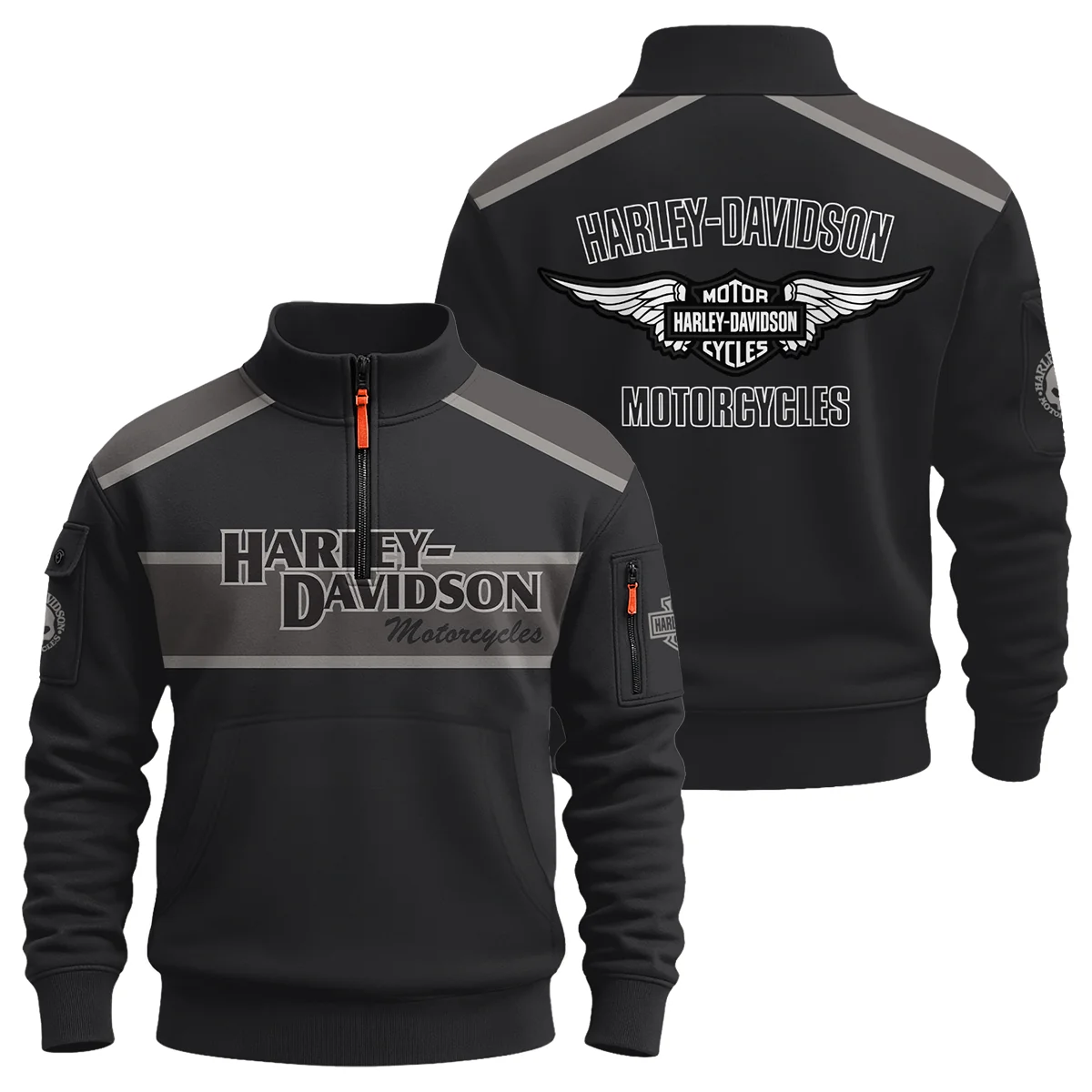 Harley Davidson Motorcycle Limited Edition Sweatshirt Zipper QTHD010725A3-SHZ