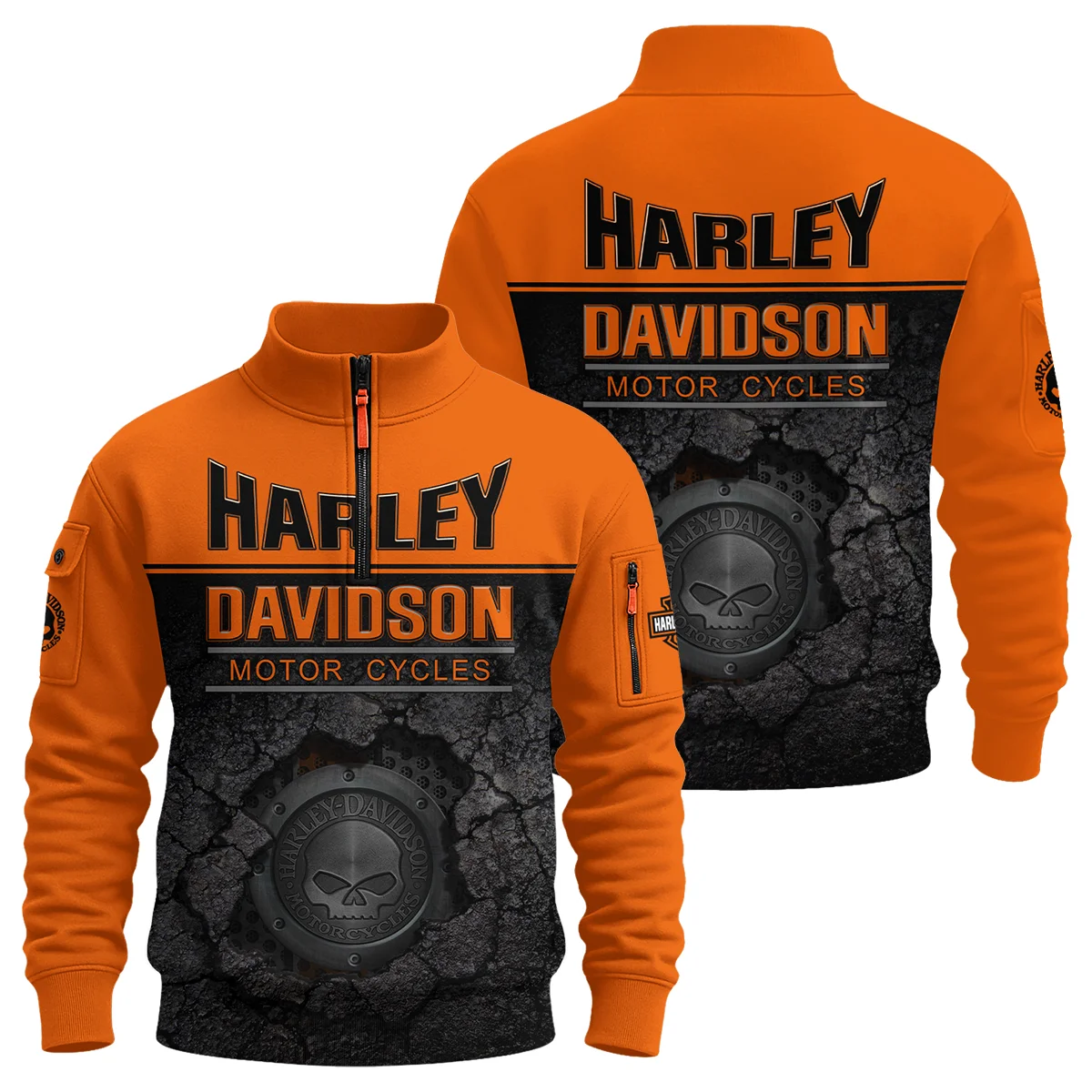 Harley Davidson Motorcycle Limited Edition Sweatshirt Zipper QTHD020725A2-SHZ