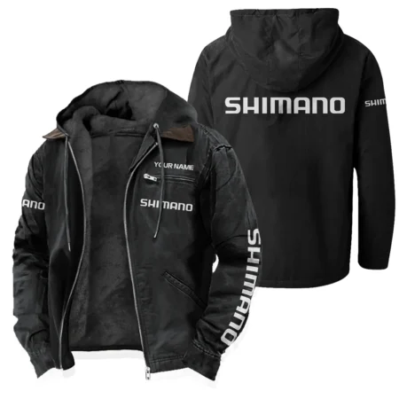 Shimano Men's Winter Fleece Lined Zip Hooded Jacket – Warm Outdoor Wear QTFS271125A1SHI