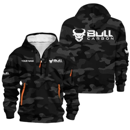 Bull Carbon Exclusive Logo Hoodie Half Zipper QTBLA051125A1BLC