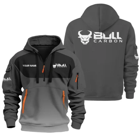 Bull Carbon Exclusive Logo Hoodie Half Zipper QTBLA081125A1BLC