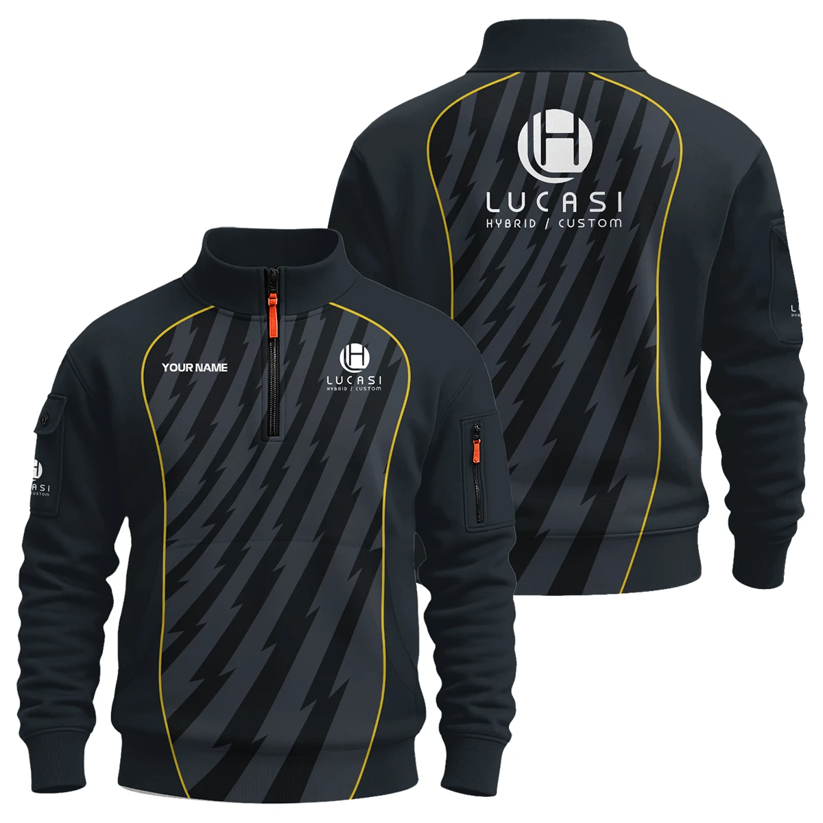 Lucasi Exclusive Logo - Personalized Sweatshirt Zipper QTBLA011125A1LUC-SHZ