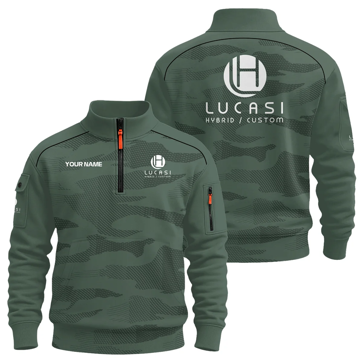 Lucasi Exclusive Logo - Personalized Sweatshirt Zipper QTBLA041125A1LUC-SHZ