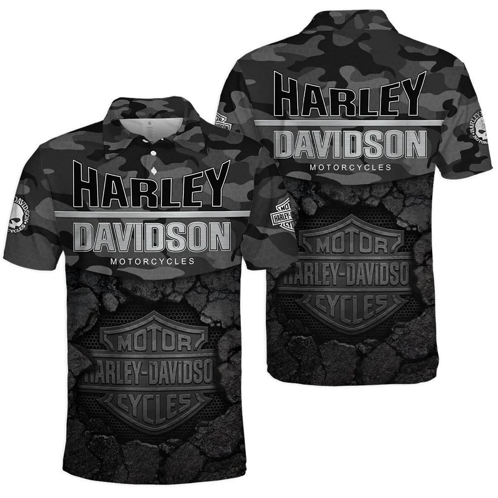 Harley-Davidson Motorcycle Polo Shirt Gift Fan Love QTVA2712HLC06-PL