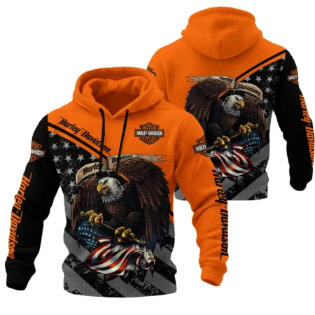 Harley-Davidson Motorcycle Hoodie Quilted Waffle Gift Fan Love QTHD010725A2-HQW