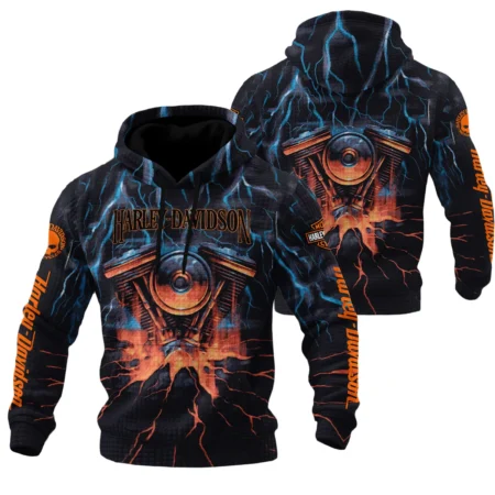Harley-Davidson Motorcycle Hoodie Quilted Waffle Gift Fan Love QTHD020725A1-HQW