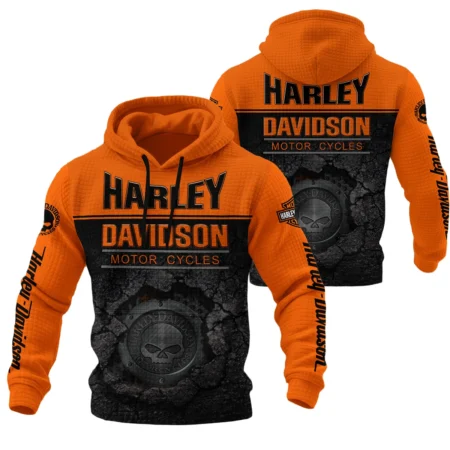 Harley-Davidson Motorcycle Hoodie Quilted Waffle Gift Fan Love QTHD020725A2-HQW