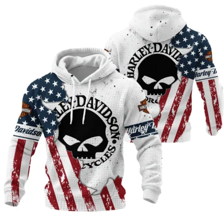 Harley-Davidson Motorcycle Hoodie Quilted Waffle Gift Fan Love QTHD020725A3-HQW