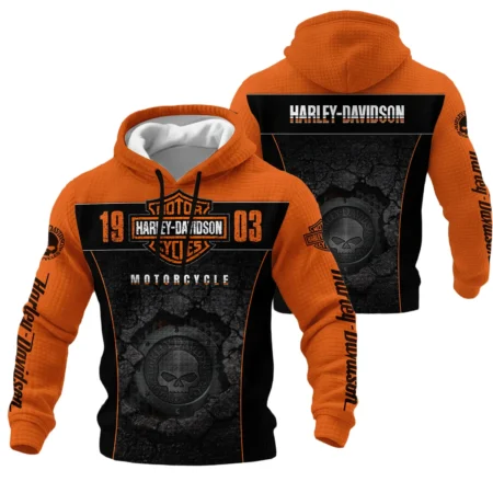 Harley-Davidson Motorcycle Hoodie Quilted Waffle Gift Fan Love QTVA2712HLC05-HQW