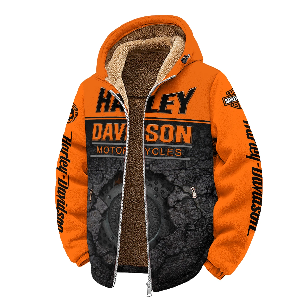 Harley-Davidson Motorcycle Winter Fleece Jacket Gift Fan Love QTHD020725A2-WSFJ - Image 2