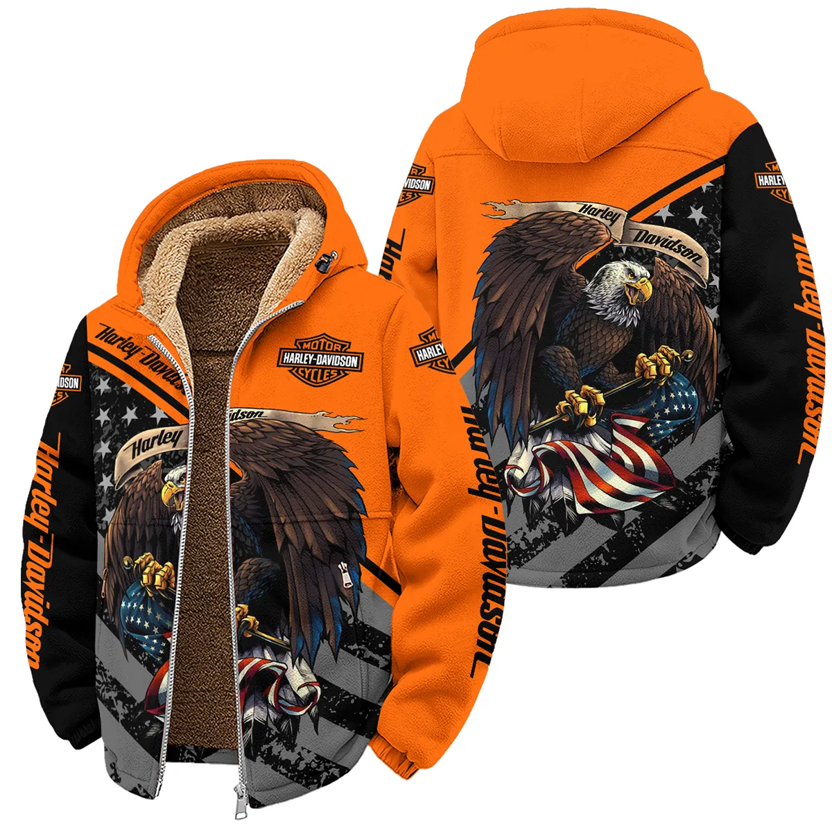 Harley-Davidson Motorcycle Winter Fleece Jacket Gift Fan Love QTHD010725A2-WSFJ