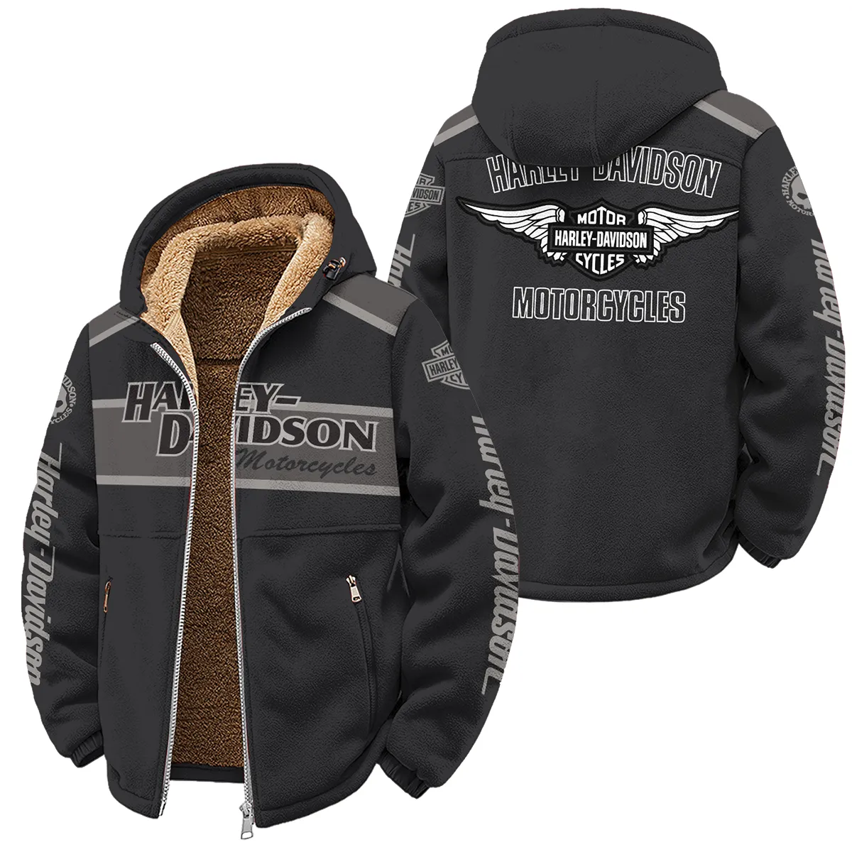 Harley-Davidson Motorcycle Winter Fleece Jacket Gift Fan Love QTHD010725A3-WSFJ