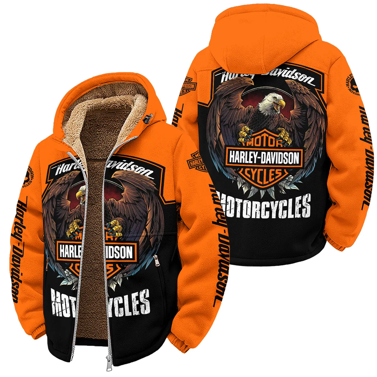 Harley-Davidson Motorcycle Winter Fleece Jacket Gift Fan Love QTHD010725A4-WSFJ