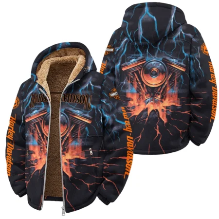 Harley-Davidson Motorcycle Winter Fleece Jacket Gift Fan Love QTHD020725A1-WSFJ