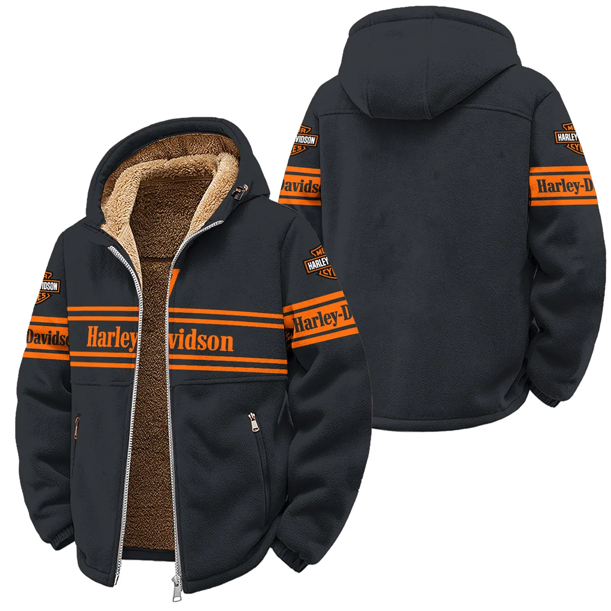 Harley-Davidson Motorcycle Winter Fleece Jacket Gift Fan Love QTHD250725B1-WSFJ