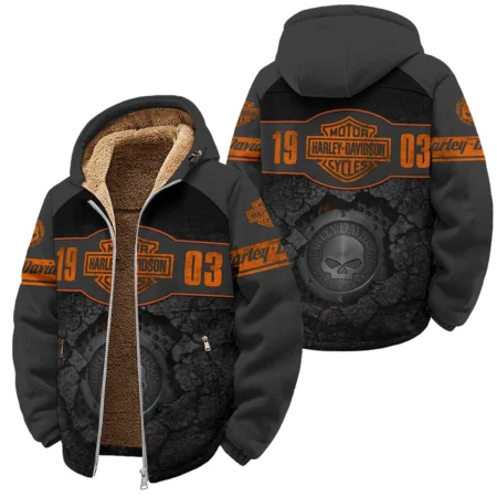 Harley-Davidson Motorcycle Winter Fleece Jacket Gift Fan Love QTHD250725B4-WSFJ