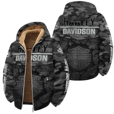 Harley-Davidson Motorcycle Winter Fleece Jacket Gift Fan Love QTVA2712HLC06-WSFJ