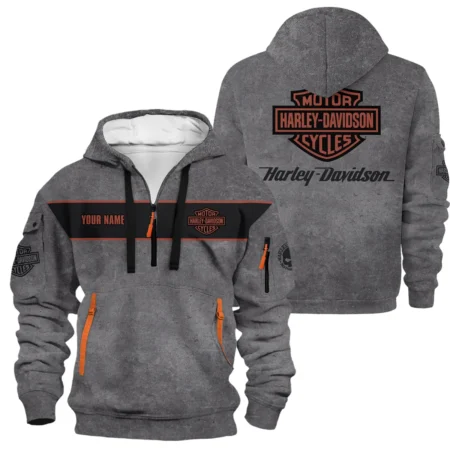 Harley-Davidson Motorcycle Hoodie Half Zipper Gift Fan Love QTHD261225AHD6-HDF