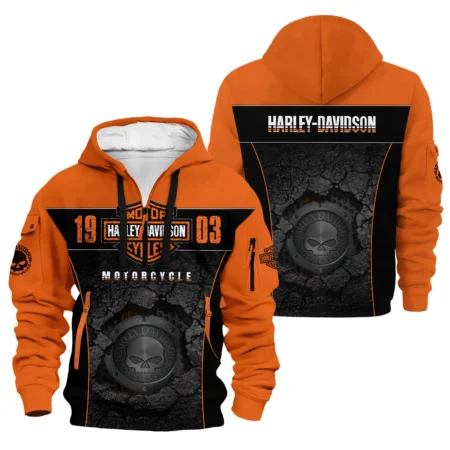 Harley-Davidson Motorcycle Hoodie Half Zipper Gift Fan Love QTVA2712HLC05-HDF