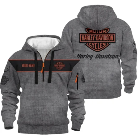 Harley-Davidson Motorcycle Hoodie Half Zip Quilted Waffle Gift Fan Love QTHD261225AHD6-HDFQW