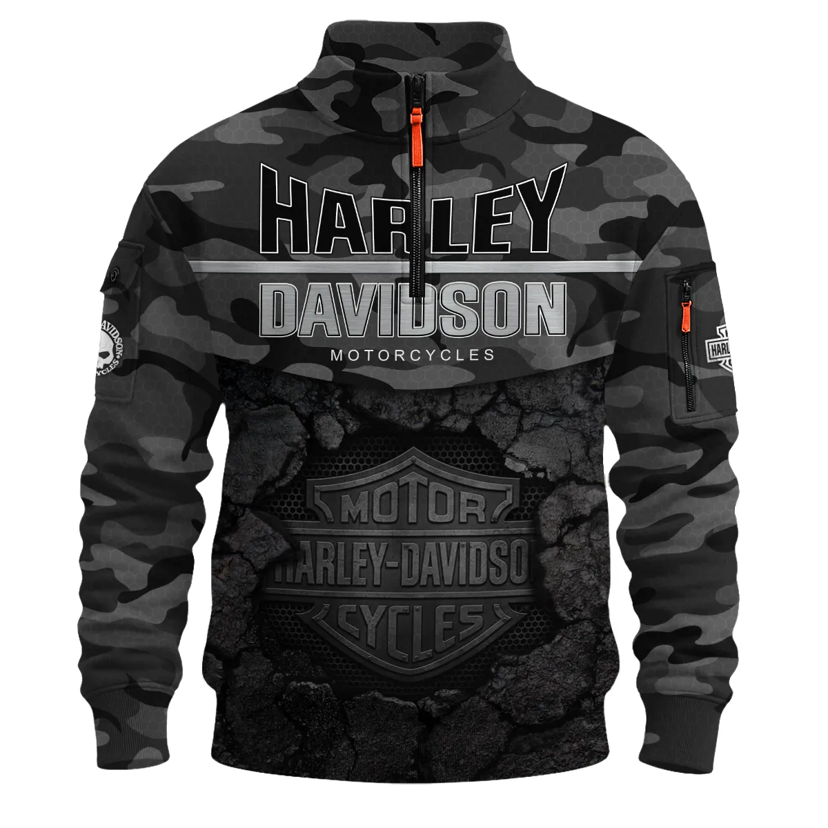 Harley-Davidson Motorcycle Sweatshirt Zipper Gift Fan Love QTVA2712HLC06-SHZ - Image 2