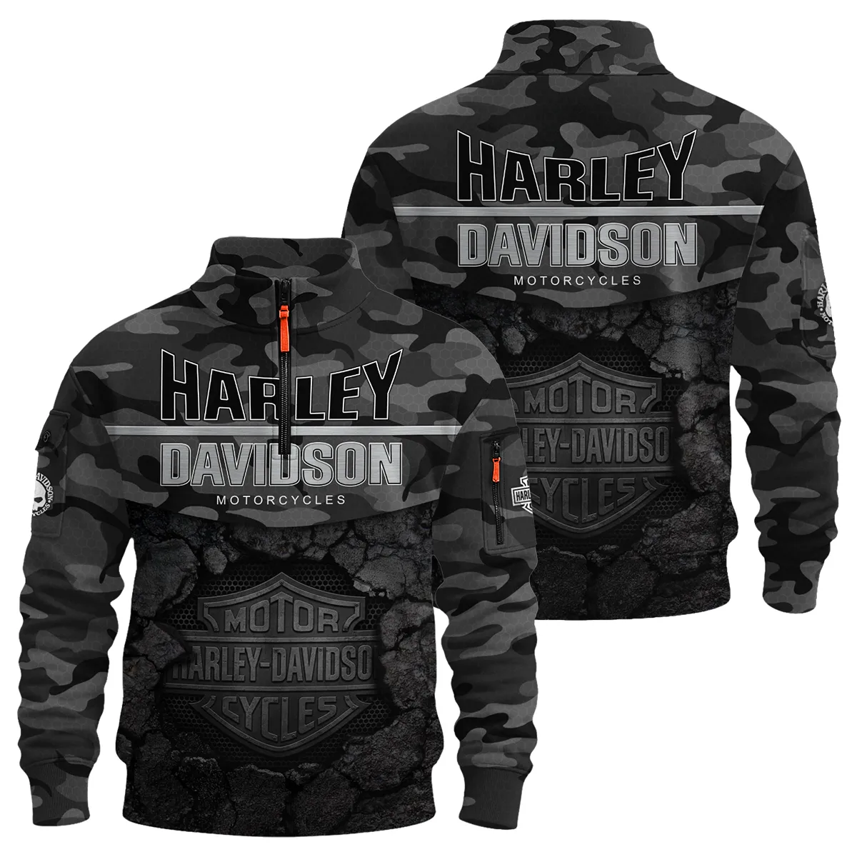 Harley-Davidson Motorcycle Sweatshirt Zipper Gift Fan Love QTVA2712HLC06-SHZ